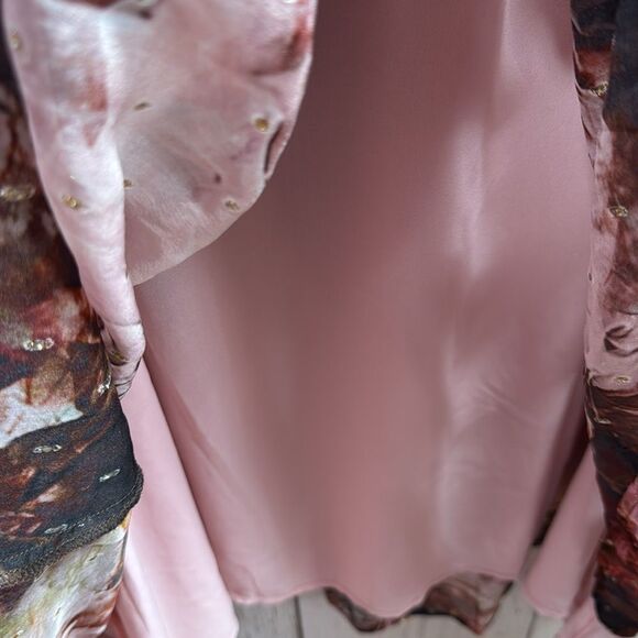 Soft Surroundings Silk Floral Maxi Dress 20W Romantic Cottagecore Feminine Boho - Picture 11 of 16